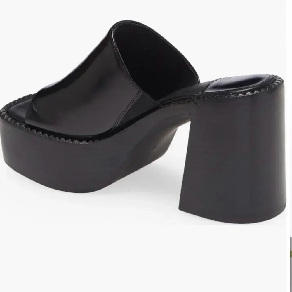 Jeffery Campbell women’s Platform Slide Sandal Sz 9 Concert black chunky - Picture 2 of 9